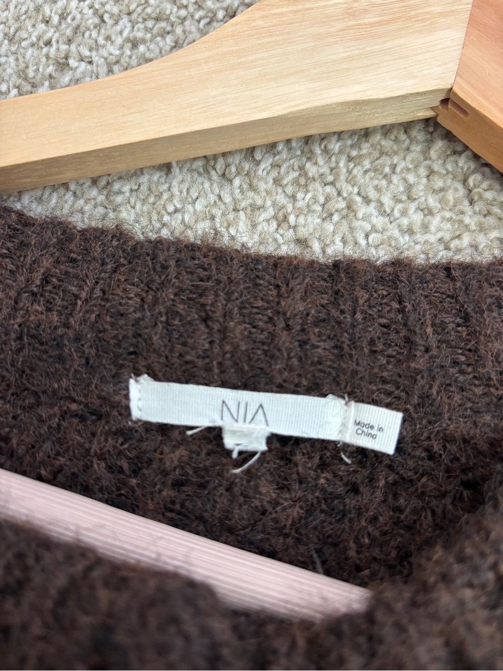 Lisa Says Gah - Espresso Fuzzy Button-Up Cardigan - Picture 3 of 3